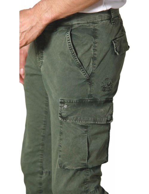 Mason's pantalon cargo hombre sarga elática icon verde | Ego Madrid