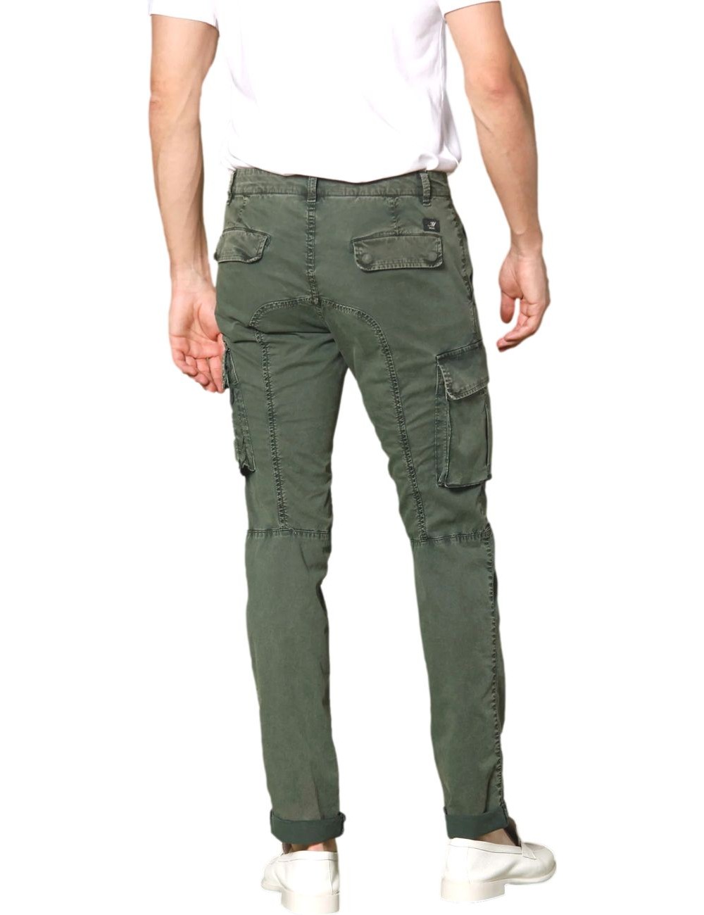 Mason's pantalon cargo hombre sarga elática icon verde | Ego Madrid