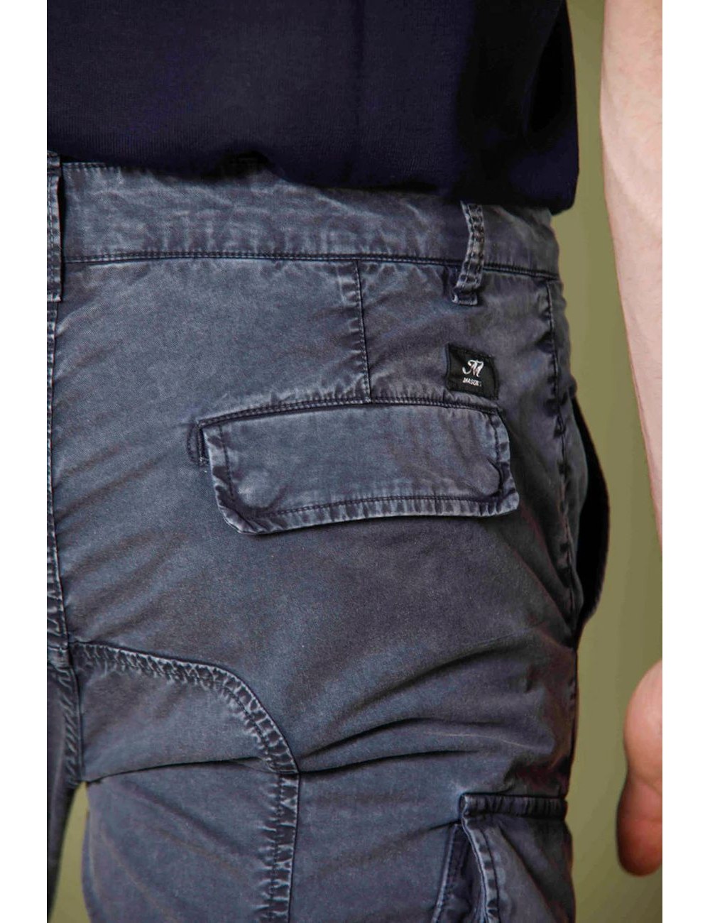 Mason's pantalon cargo hombre sarga elática icon azul | Ego Madrid