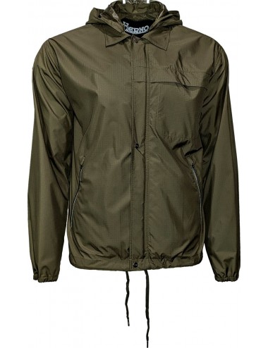 Herno Globe cazadora cortavientos verde con capucha desmontable