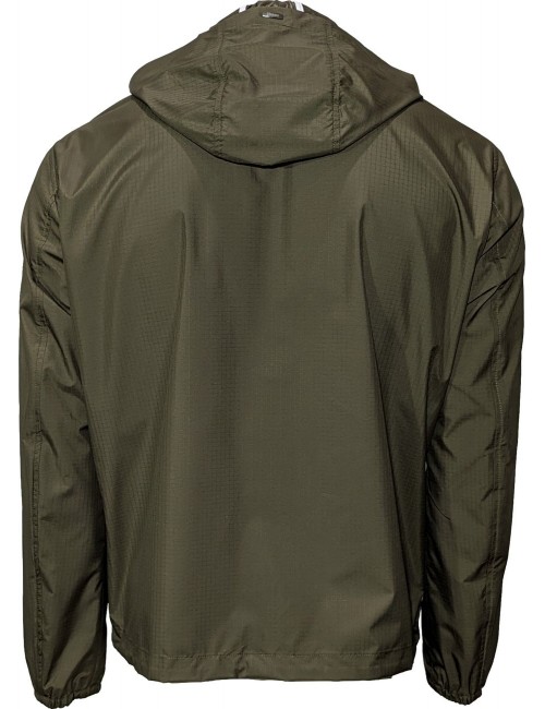 Herno Globe cazadora cortavientos verde con capucha desmontable