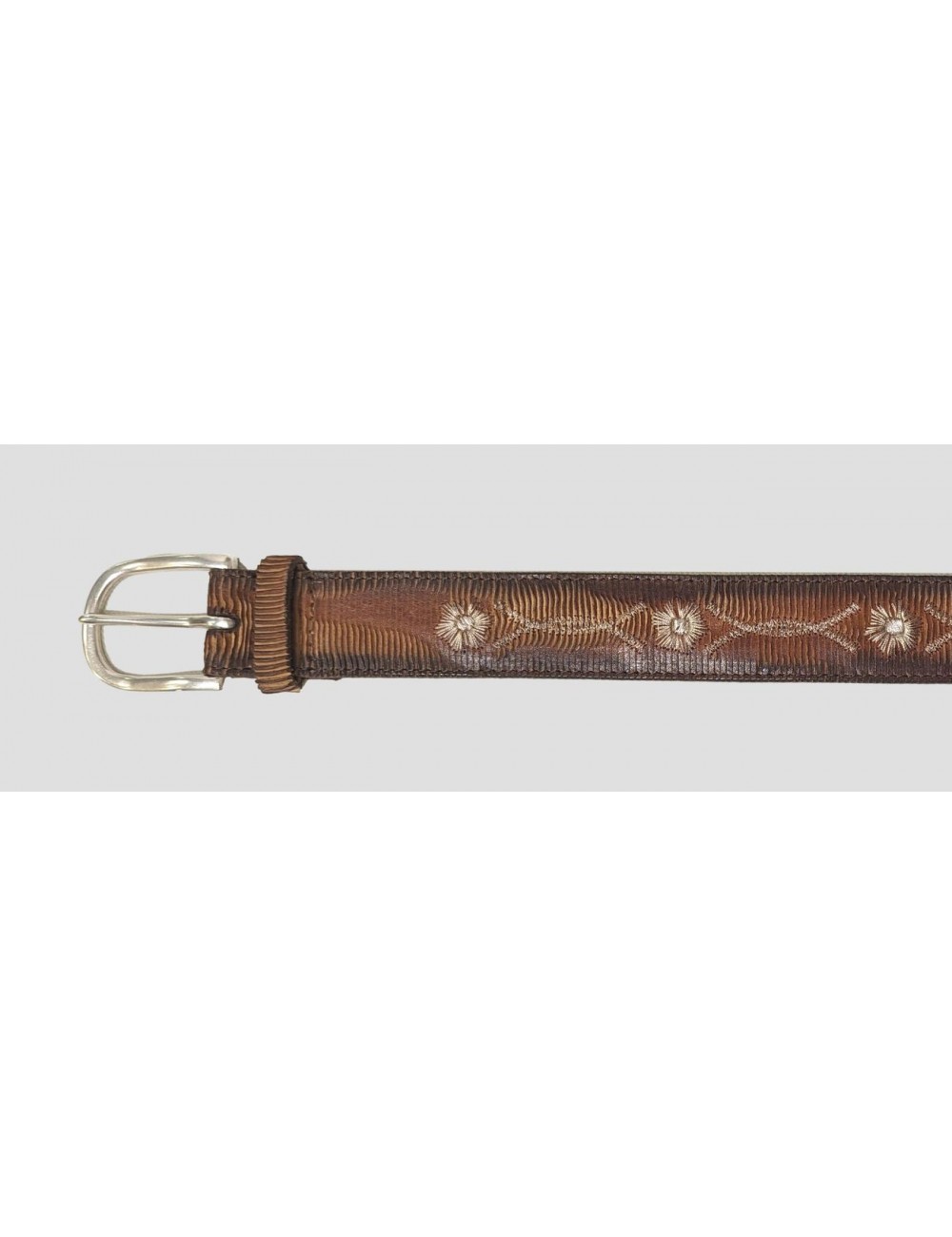 Orciani Cinturón cuero cortado Láser bordados | Ego Madrid