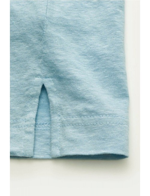 Polo manga corta lino Filippo de Laurenttis azul claro | Ego Madrid