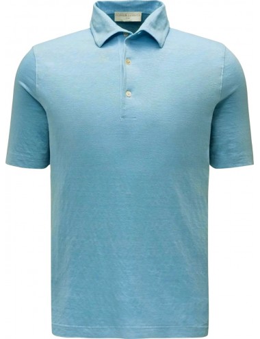 Polo manga corta lino Filippo de Laurenttis azul claro | Ego Madrid