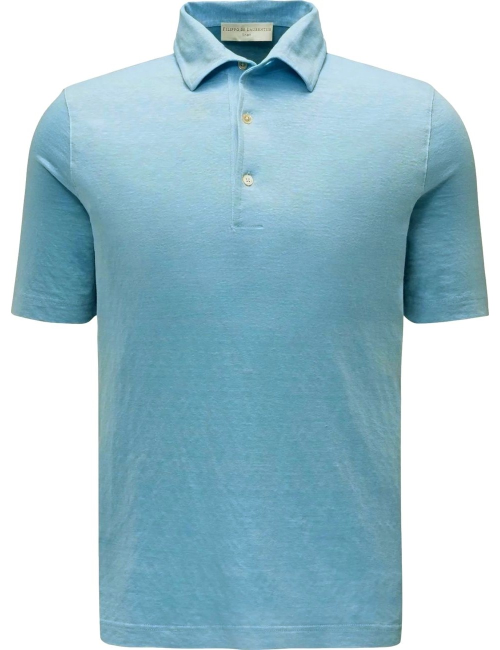 Polo manga corta lino Filippo de Laurenttis azul claro | Ego Madrid