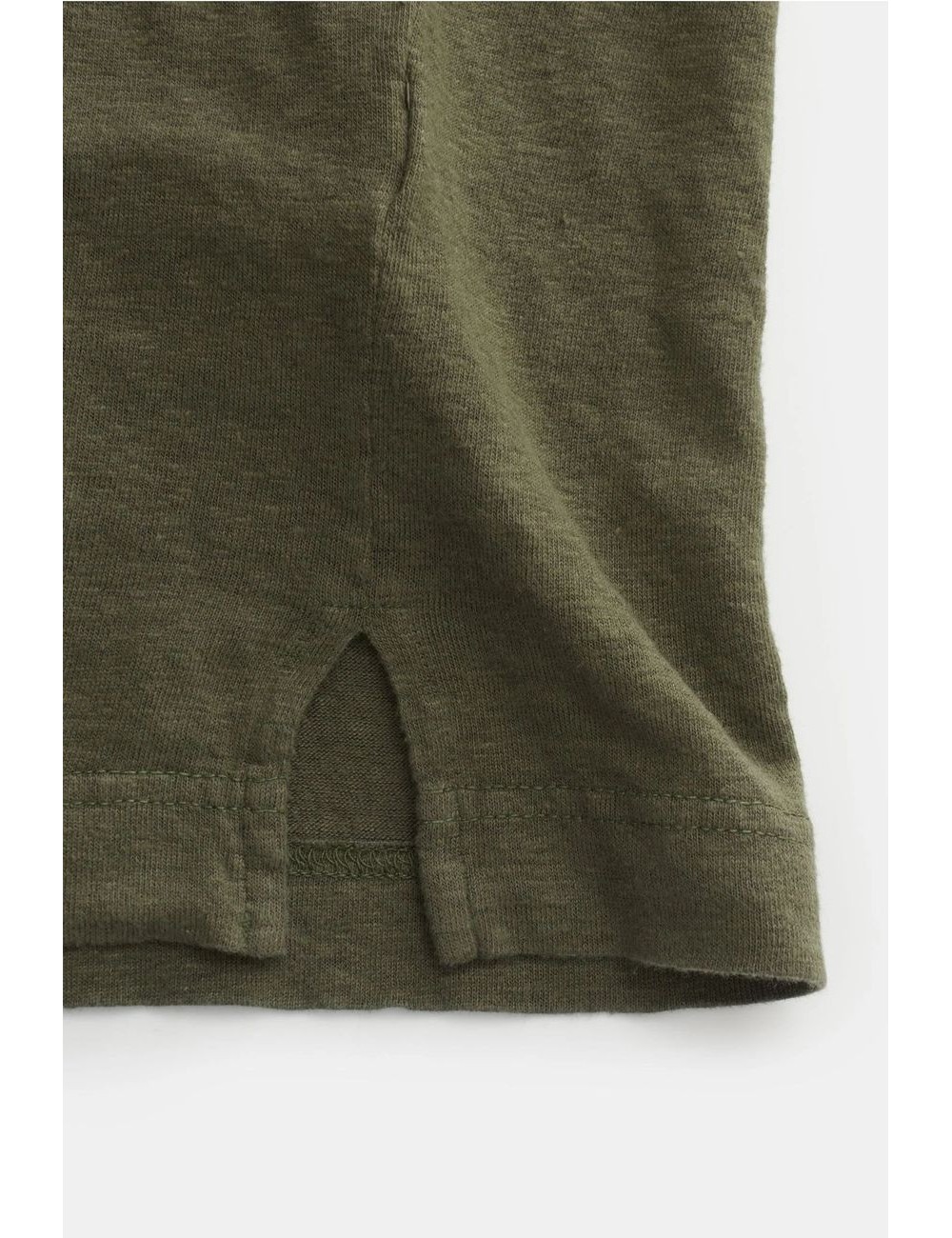 Polo manga corta lino Filippo de Laurenttis verde militar | Ego Madrid