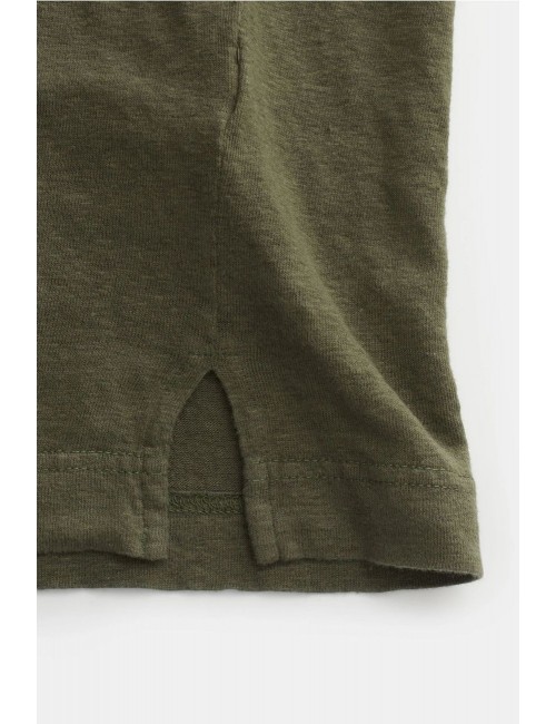Polo manga corta lino Filippo de Laurenttis verde militar | Ego Madrid