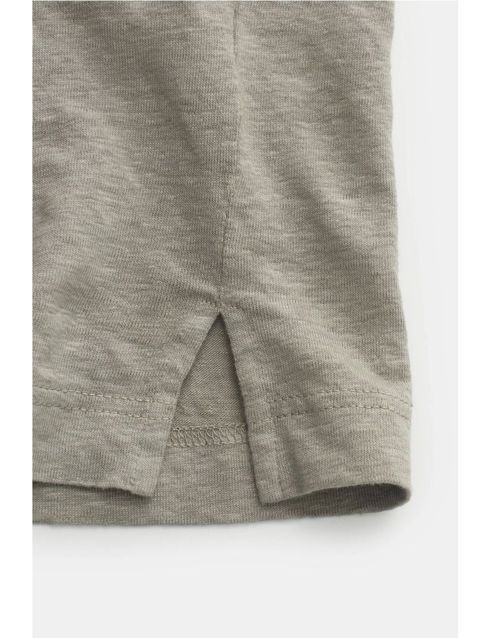 Polo manga corta lino Filippo de Laurenttis gris | Ego Madrid