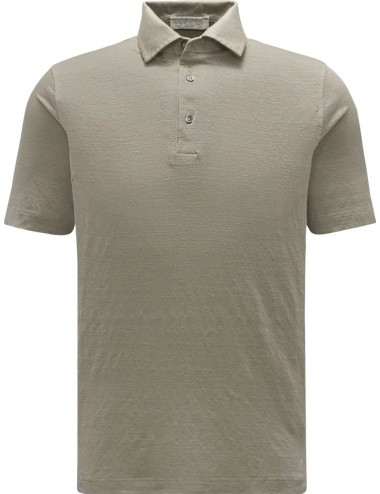 Polo manga corta lino Filippo de Laurenttis gris | Ego Madrid