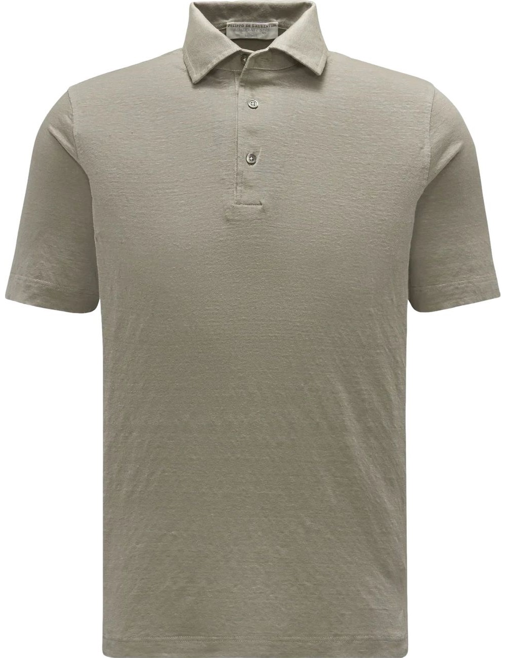 Polo manga corta lino Filippo de Laurenttis gris | Ego Madrid