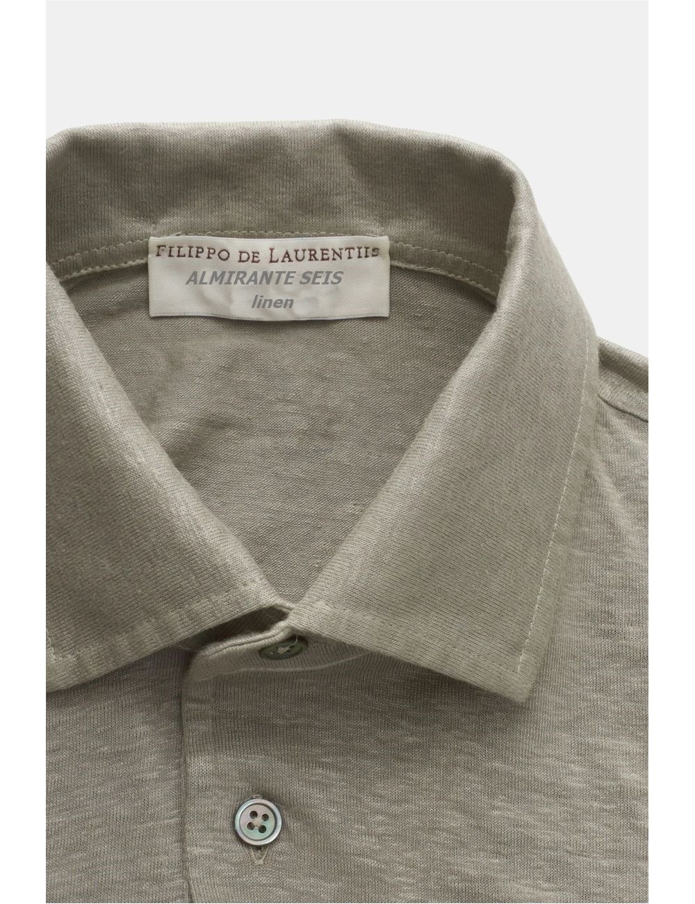 Polo manga corta lino Filippo de Laurenttis gris | Ego Madrid