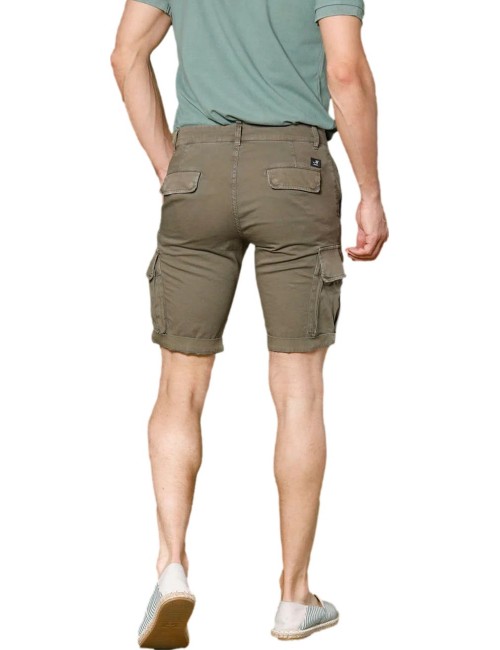 Ego Madrid | Mason's bermuda cargo raso stretch verde militar