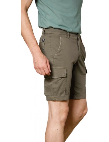 Ego Madrid | Mason's bermuda cargo raso stretch verde militar 2