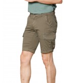 Mason's bermuda cargo raso stretch verde militar