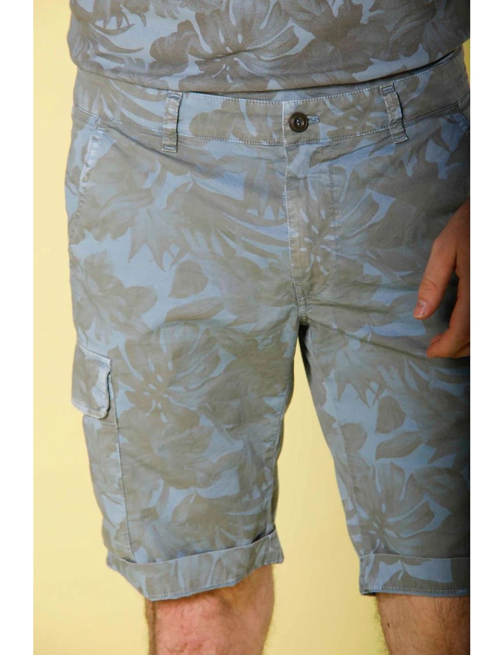 Ego Madrid | Mason's bermuda estmapado Hawai cargo raso stretch azul