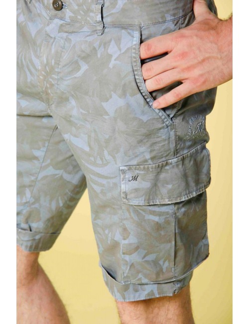Ego Madrid | Mason's bermuda estmapado Hawai cargo raso stretch azul