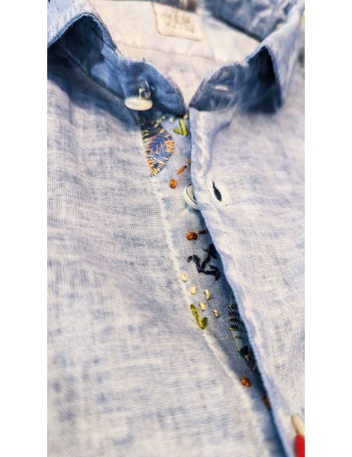 BoB camisa azul con bordados | Ego Madrid