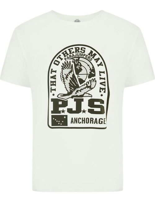 Parajumpers Camiseta negra modelo nate logo PJS en pecho | Ego Madrid