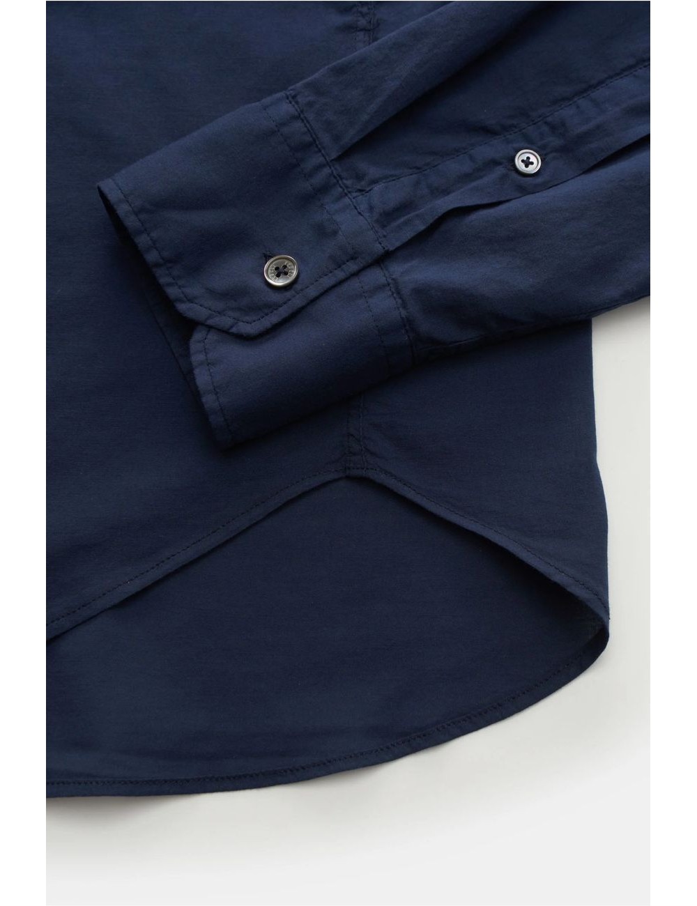 Fedeli Sean stretch cotton voile shirt  azul marino | Ego Madrid