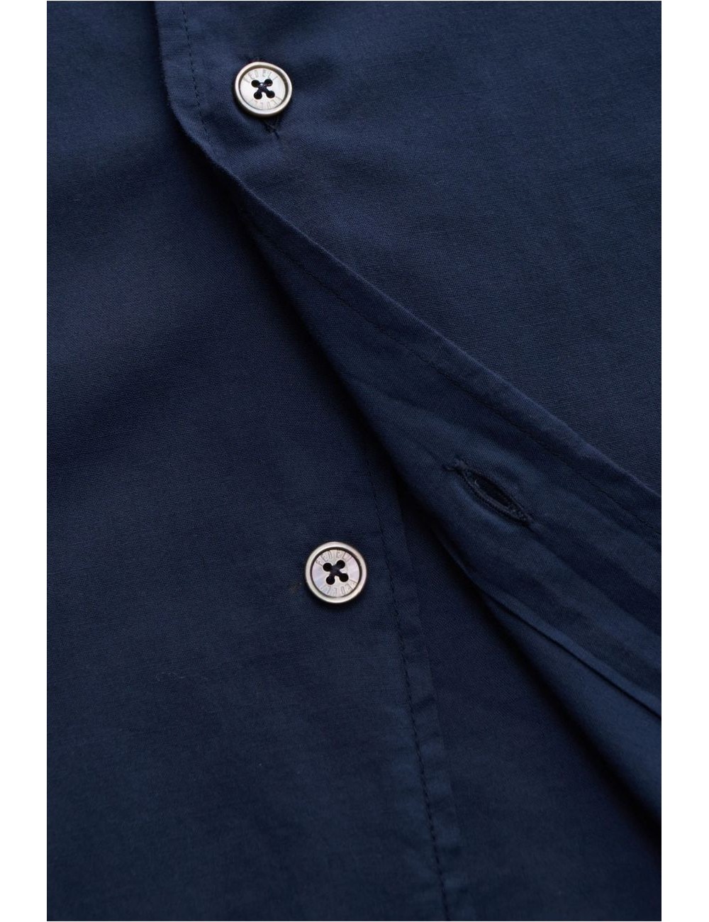 Fedeli Sean stretch cotton voile shirt  azul marino | Ego Madrid