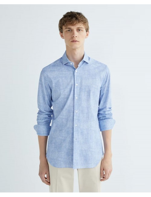 Camisa active  texturizado azul cielo Xacus | Ego Madrid oficial