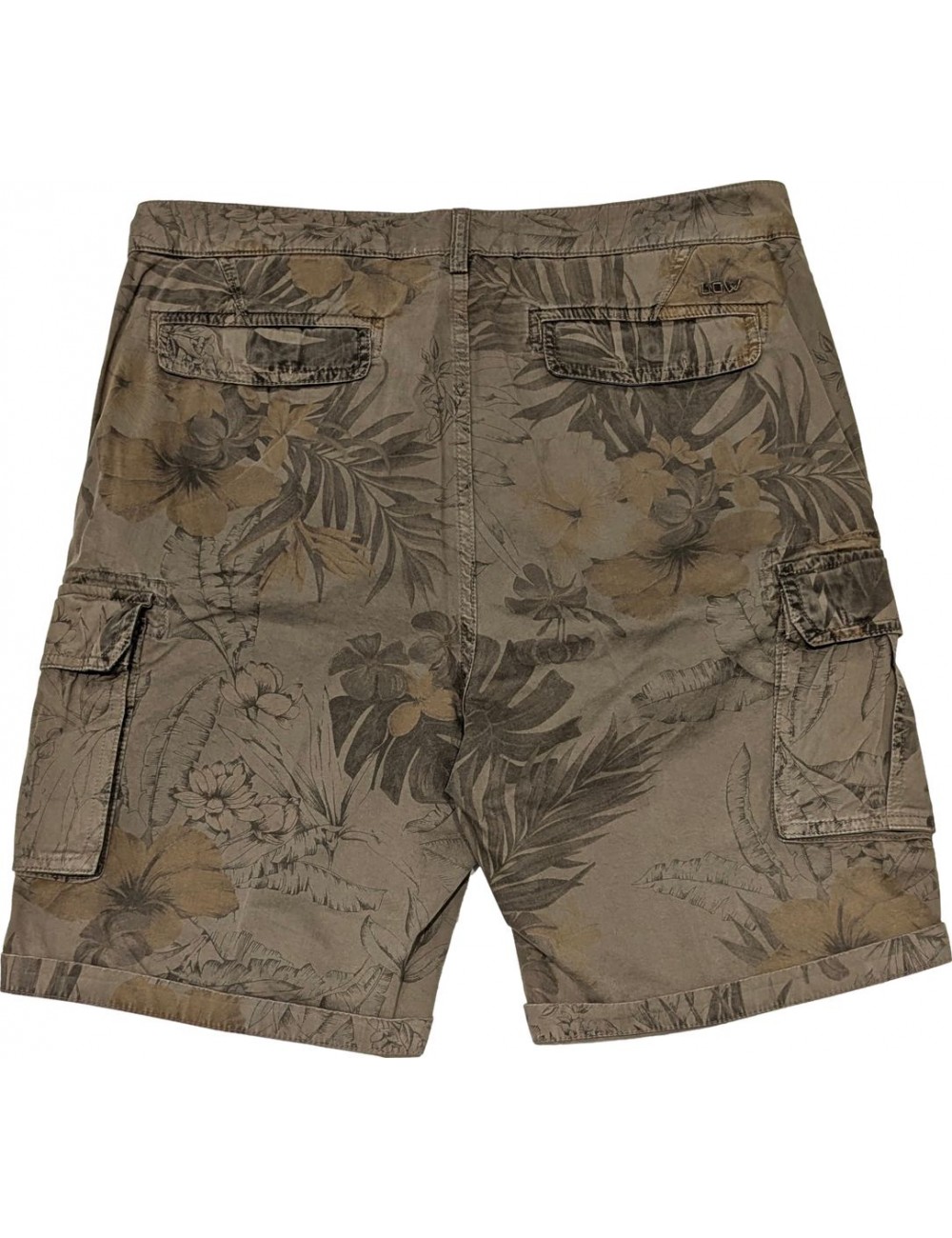 40Weft Bermudas Spy estampado floral fondo marrón