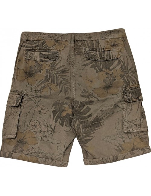 40Weft Bermudas Spy estampado floral fondo marrón