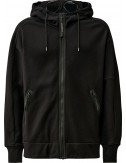 C.P. COMPANY sudadera negra con cremallera capucha y gafas