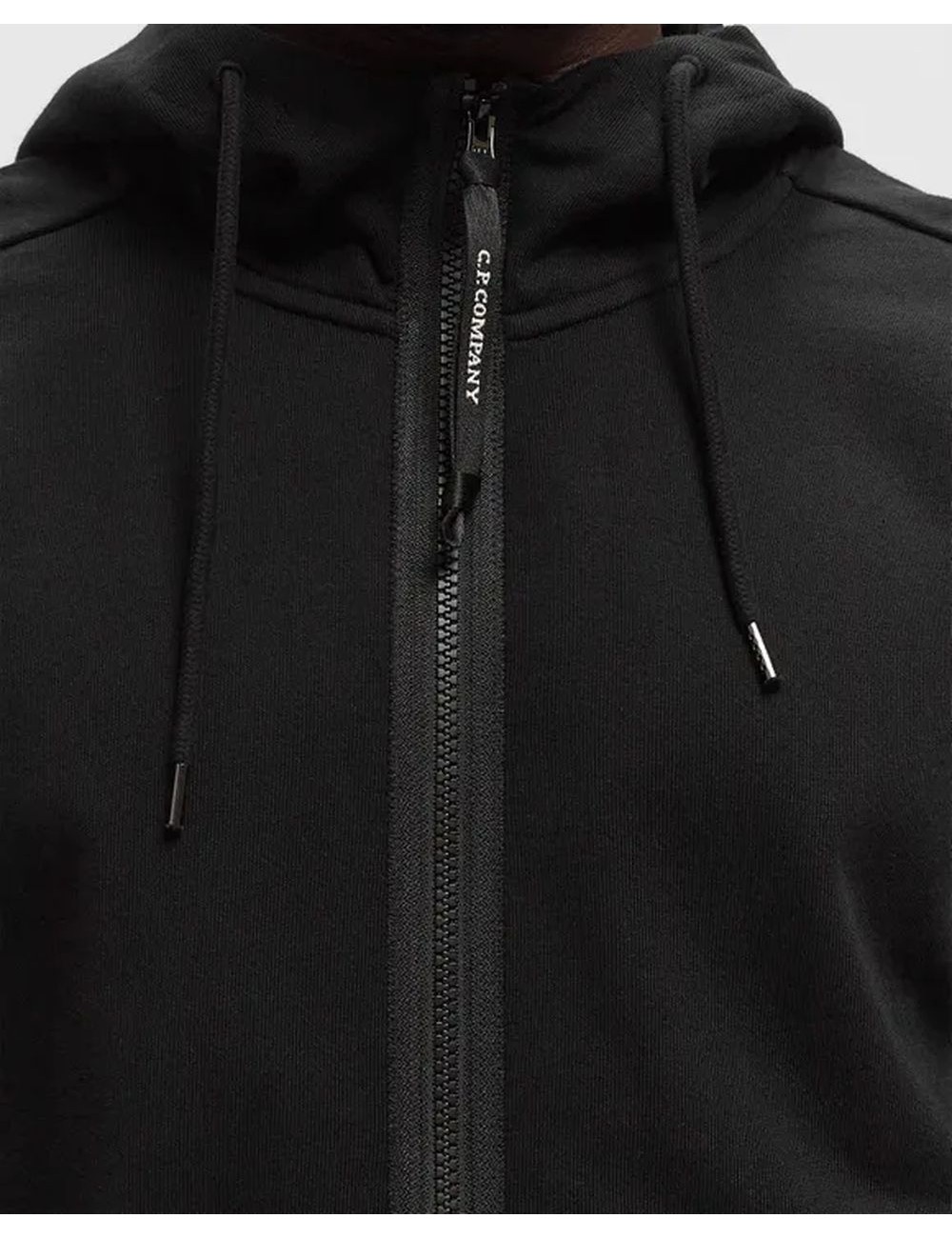 Sudadera CP Company negro Google Hood diagonal raised | Ego Madrid