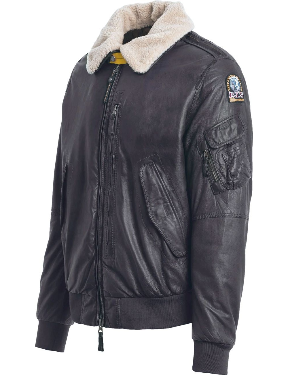 Parajumpers Bomber en piel gris Josh Leather | Ego Madrid