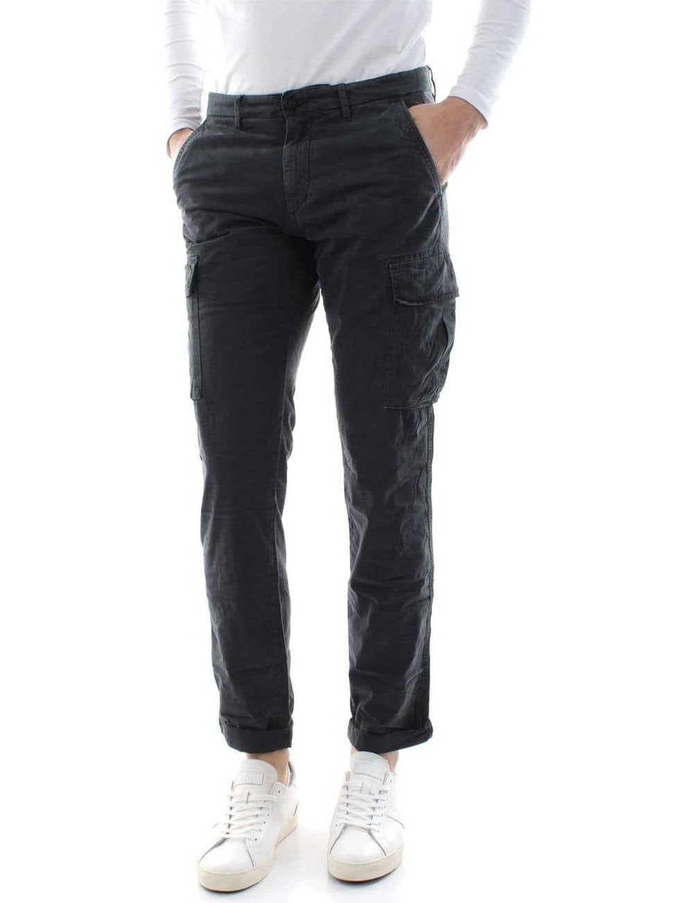 Pantalón cargo gris marengo lavado  slim fit | Ego Madrid