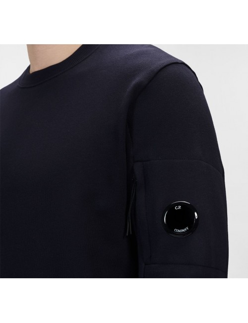 C.P. Company sudadera diagonal raised cuello redondo azul marino
