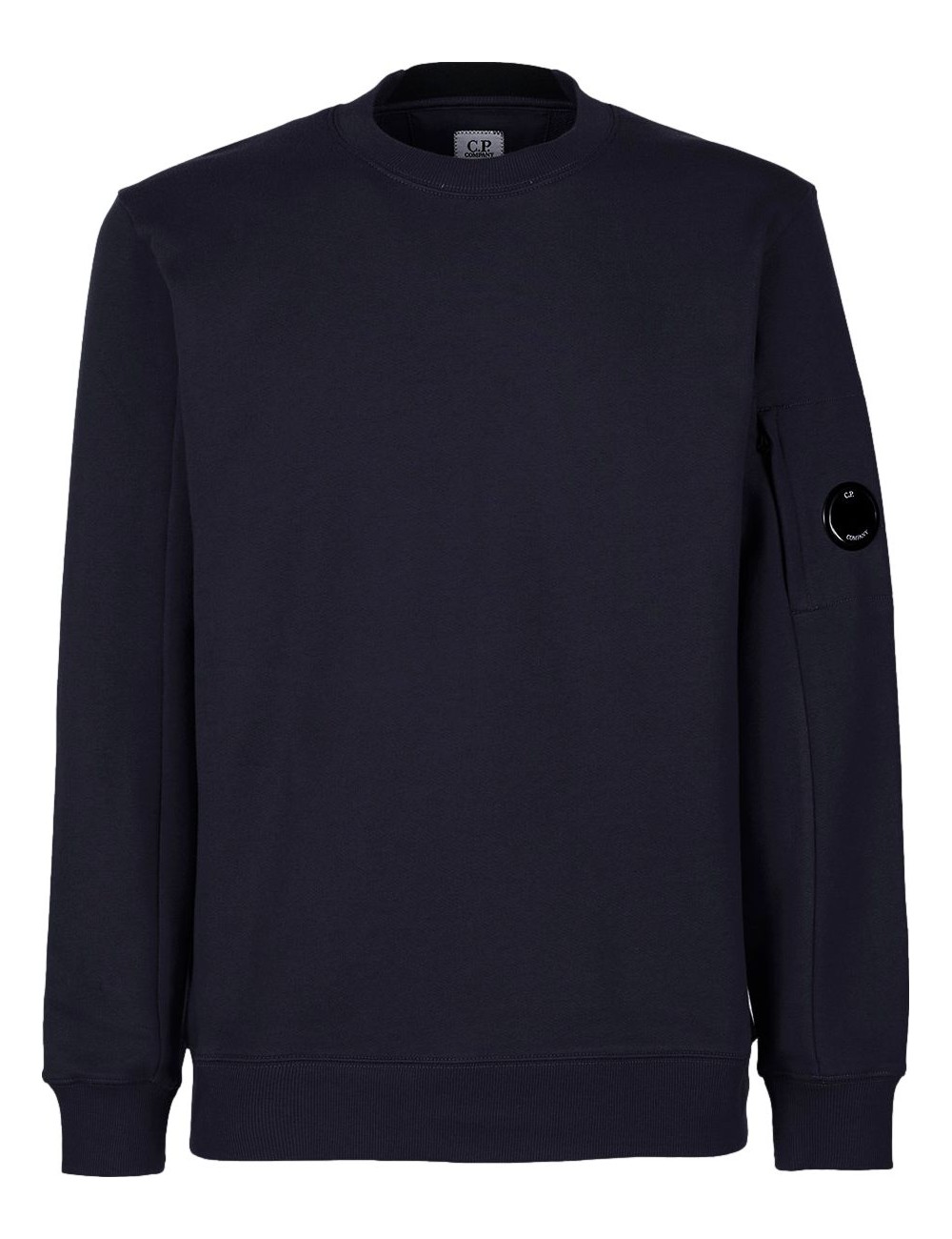 C.P. Company sudadera diagonal raised cuello redondo azul marino