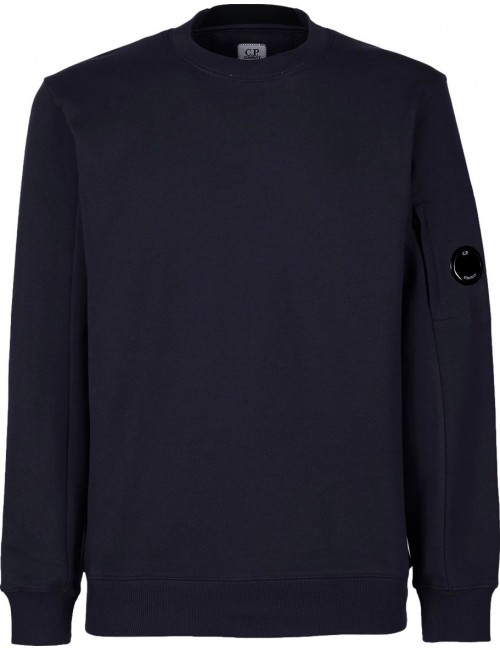 C.P. Company sudadera diagonal raised cuello redondo azul marino