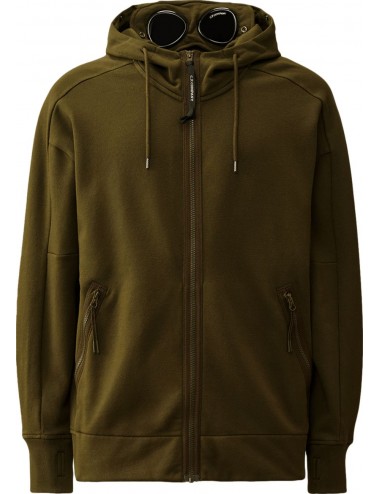 Sudadera CP Company verde Google Hood diagonal raised | Ego Madrid