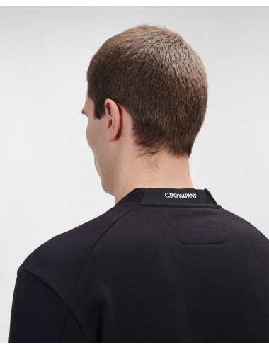C.P. Company sudadera diagonal raised cuello redondo negra 2