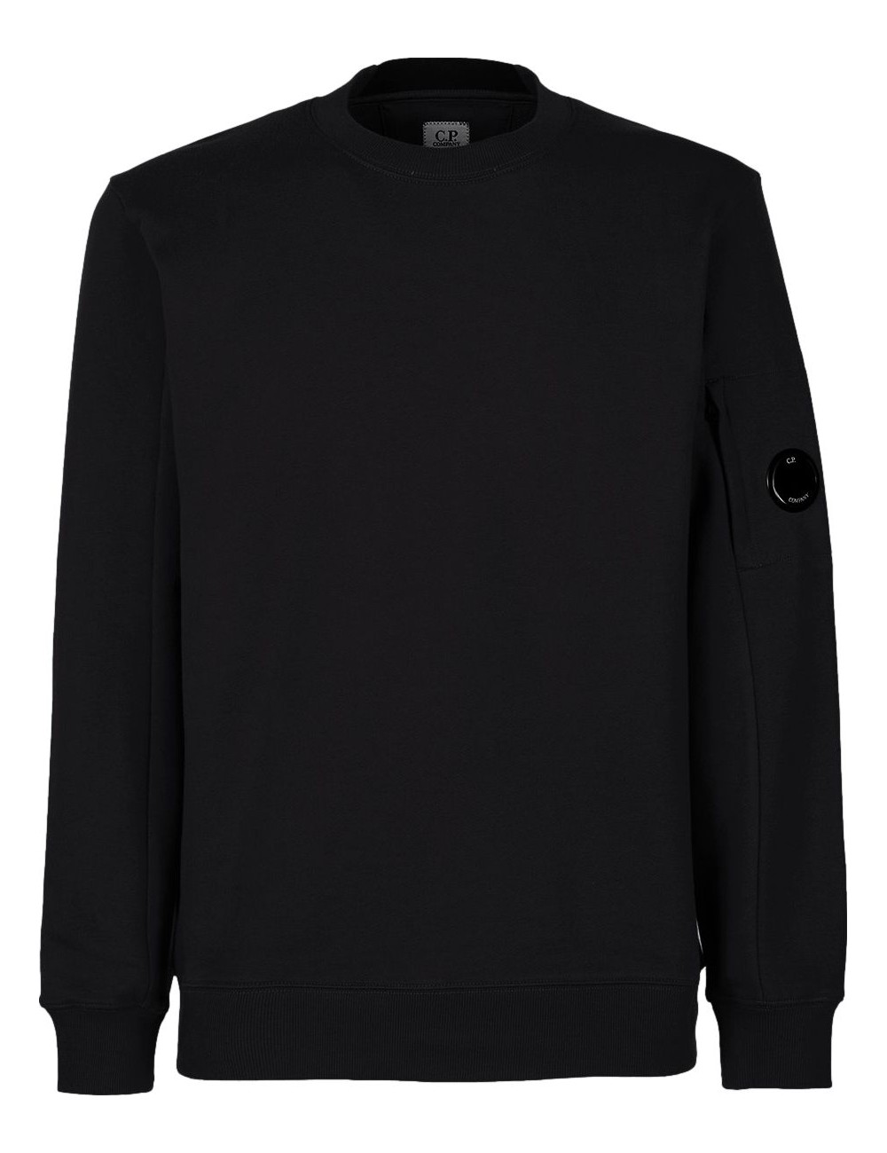 C.P. Company sudadera diagonal raised cuello redondo negra