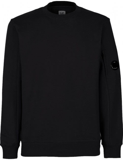 C.P. Company sudadera diagonal raised cuello redondo negra