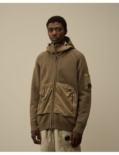 C.P. Company Lambswool Mixed Hooded Full Zip Knit | Ego Madrid oficial