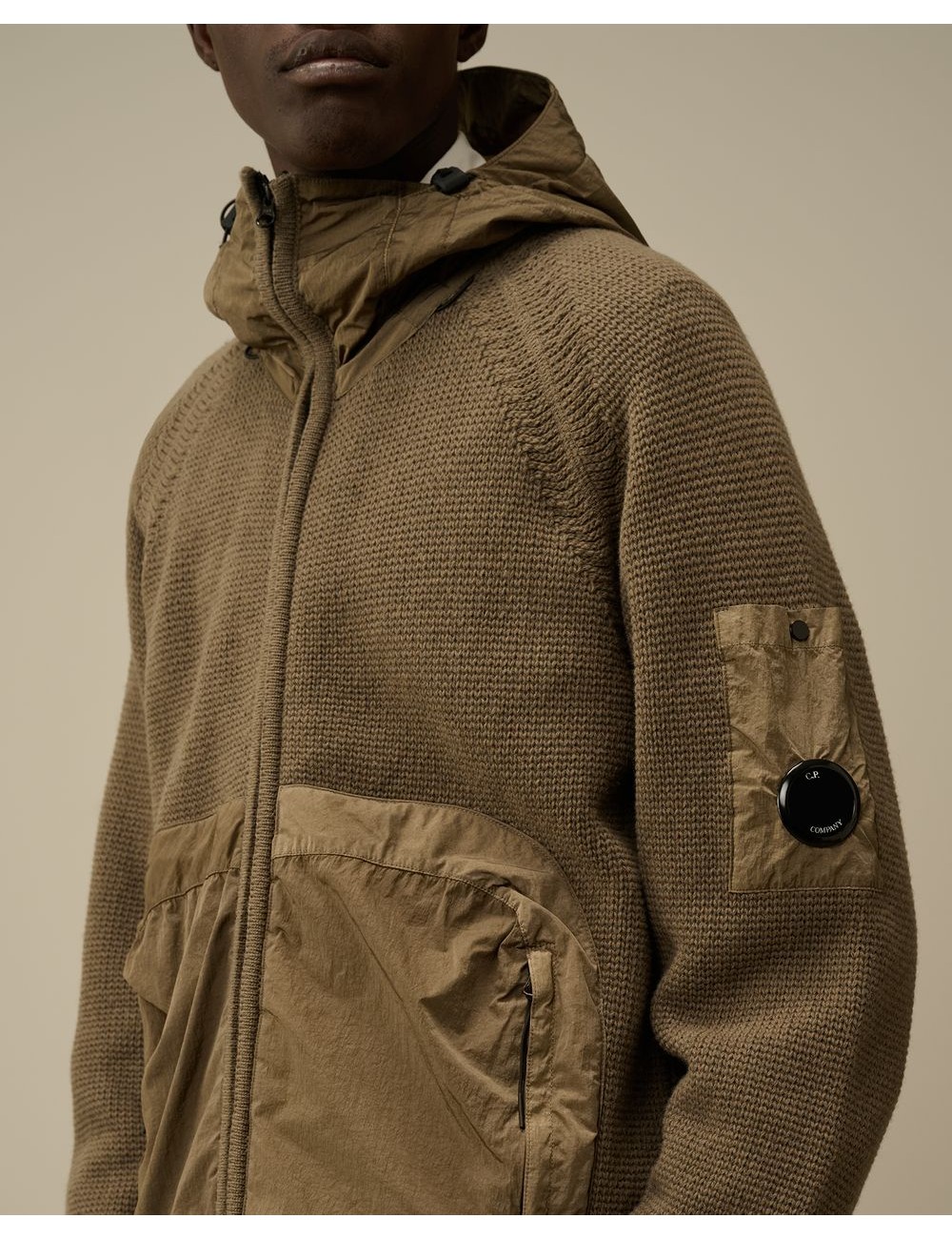 C.P. Company Lambswool Mixed Hooded Full Zip Knit | Ego Madrid oficial