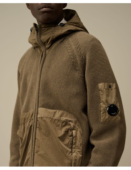 C.P. Company Lambswool Mixed Hooded Full Zip Knit | Ego Madrid oficial