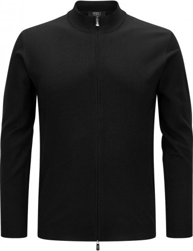 Fedeli cardigan Favonio con cremallera negro | Almirante Seis Oficial