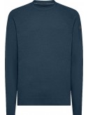 RRD jersey cuello redondo chenilla aterciopelada técnica azul plomo