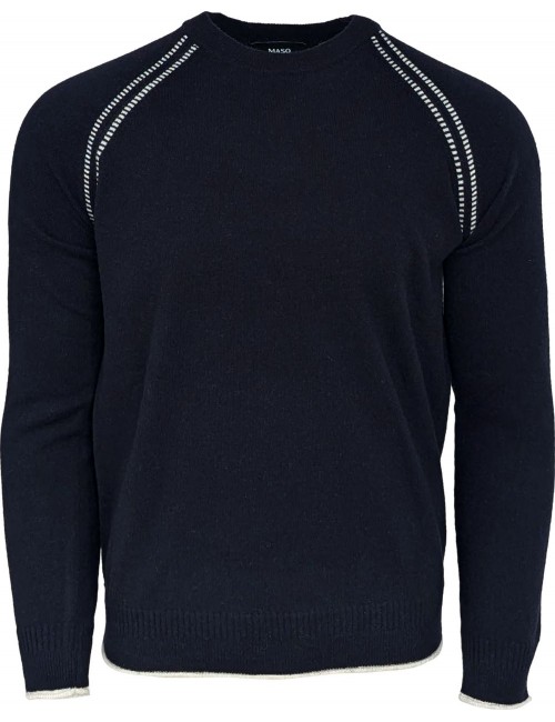 MASQ jersey  azul marino cuello redondo | Ego Madrid