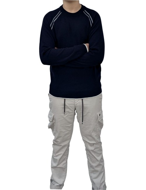 MASQ jersey  azul marino cuello redondo | Ego Madrid