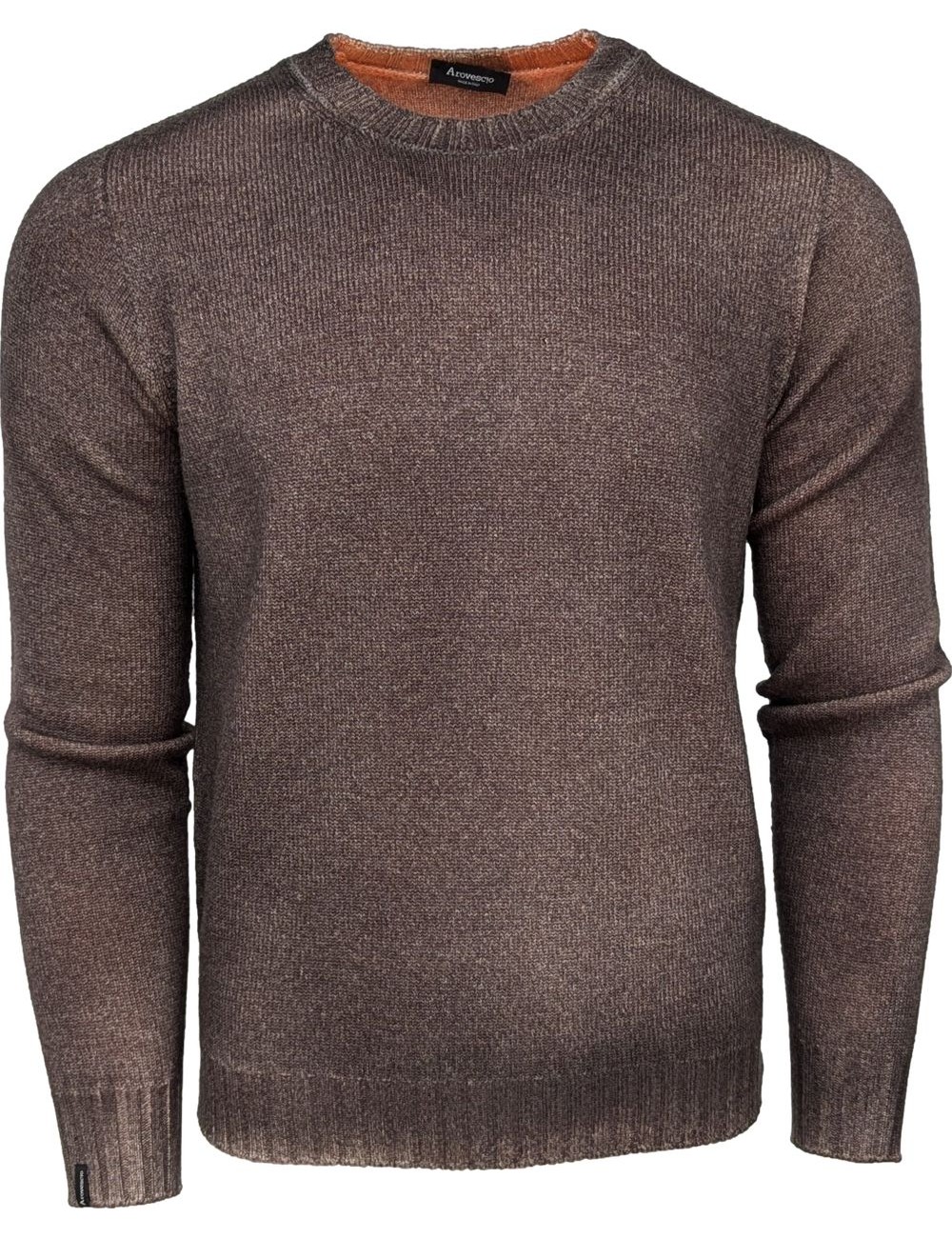 AROVESCIO jersey reversible Brushed Color marron y naranja | Ego