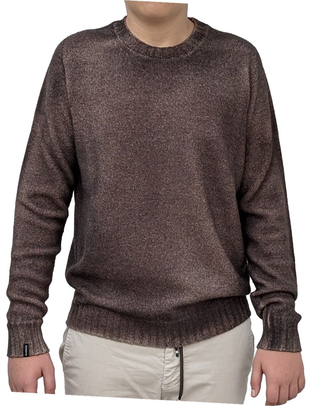 AROVESCIO jersey reversible Brushed Color marron y naranja | Ego