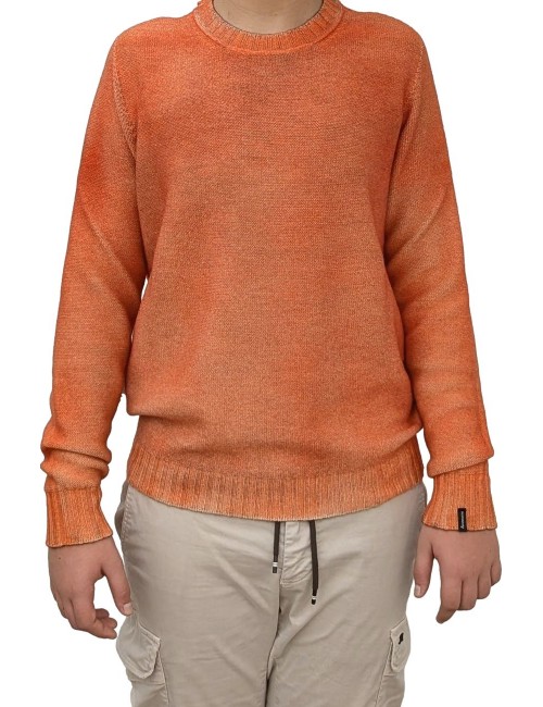 AROVESCIO jersey reversible Brushed Color marron y naranja | Ego
