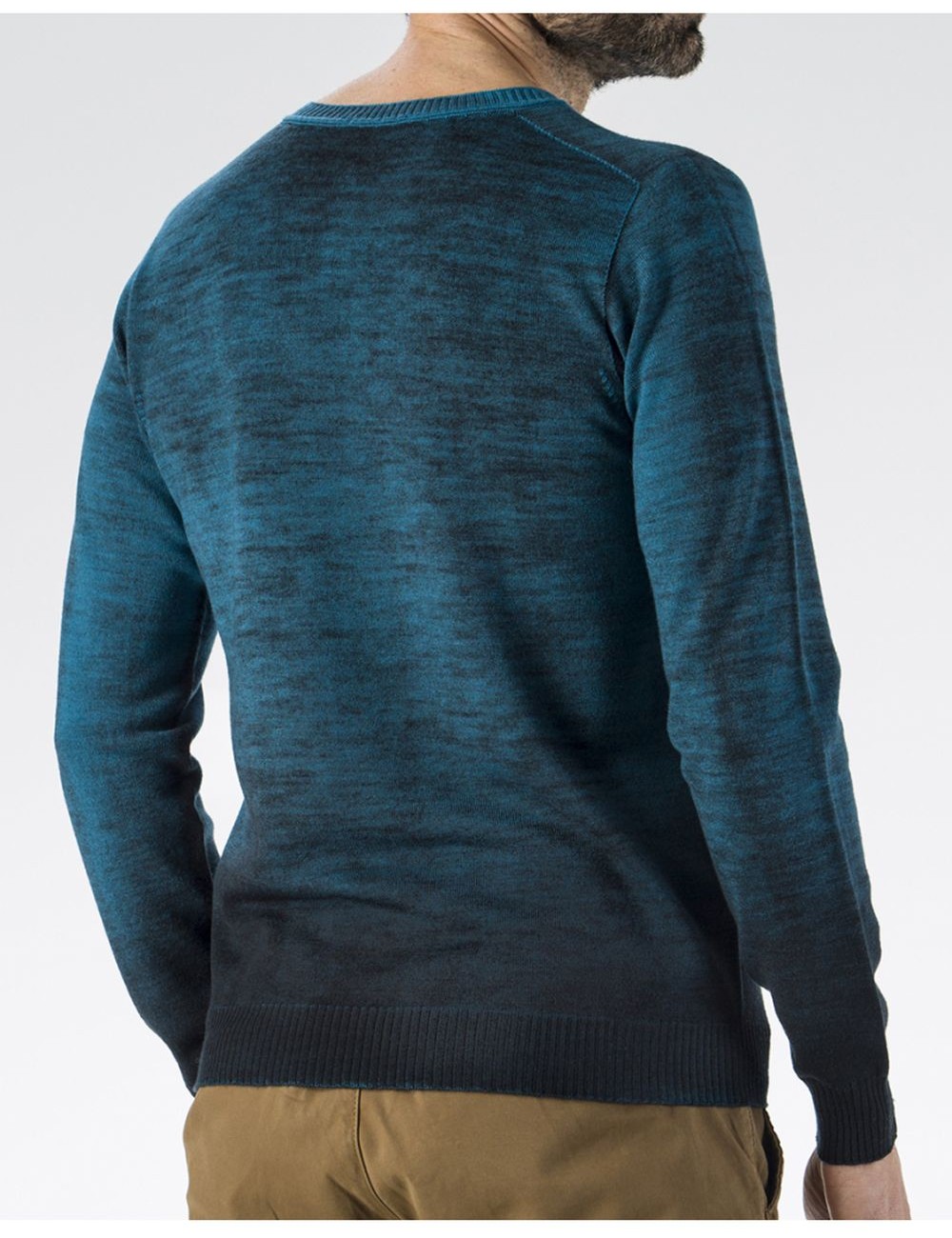 AROVESCIO jersey reversible Hand Brushed Colour azul | Ego Madrid