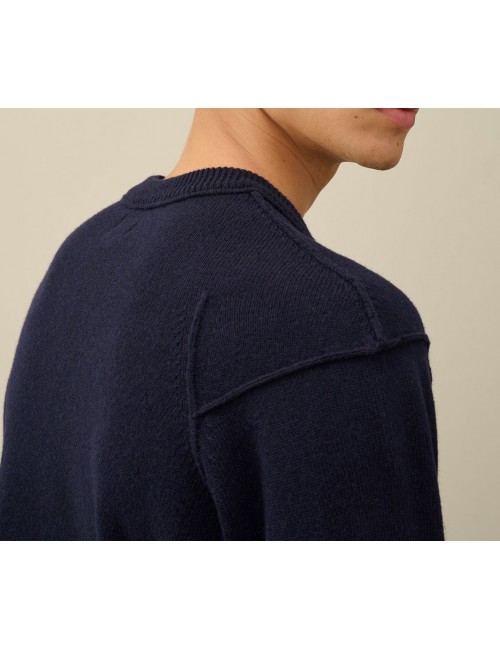 CP Company jersey cuello redondo lambswool azul marino | Ego Madrid